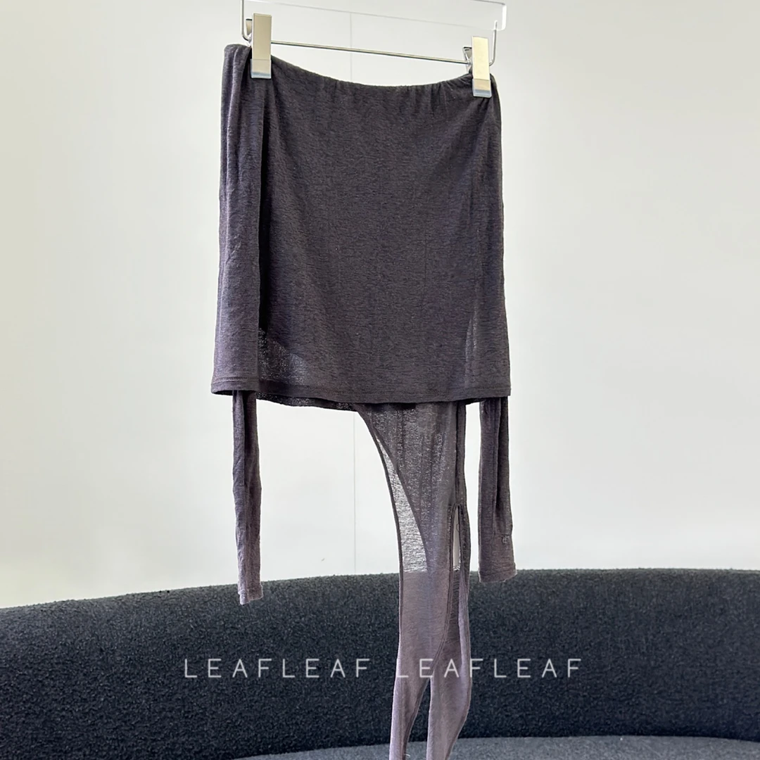 LUCENCY 翻叠包肩针织上衣 LEAFLEAF设计师品牌