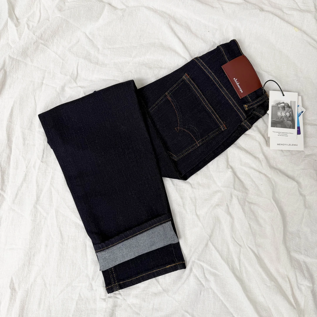 2025秋季丹宁蓝九分牛仔裤女小直筒显瘦窄版外穿小个子烟管直筒裤