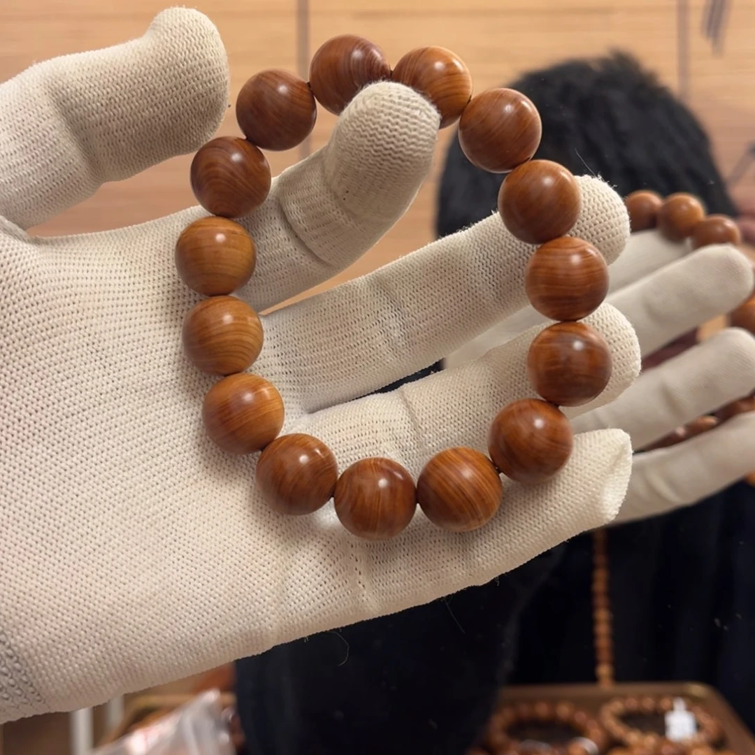 柏木（崖柏）手串/手链15红黑油药香板根料乱纹