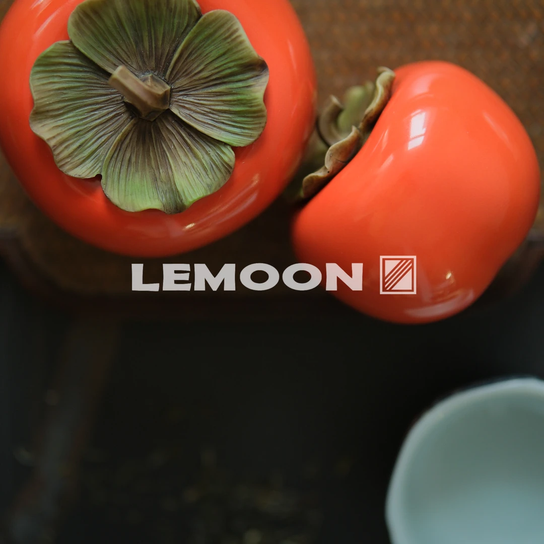 “茶里茶气的柿子”陶瓷茶叶罐旅行密封罐喜糖罐车载家用伴手礼盒装