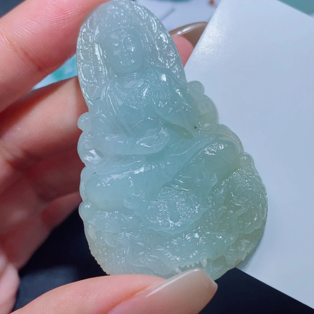 定制翡翠未镶嵌翡翠定制吊坠