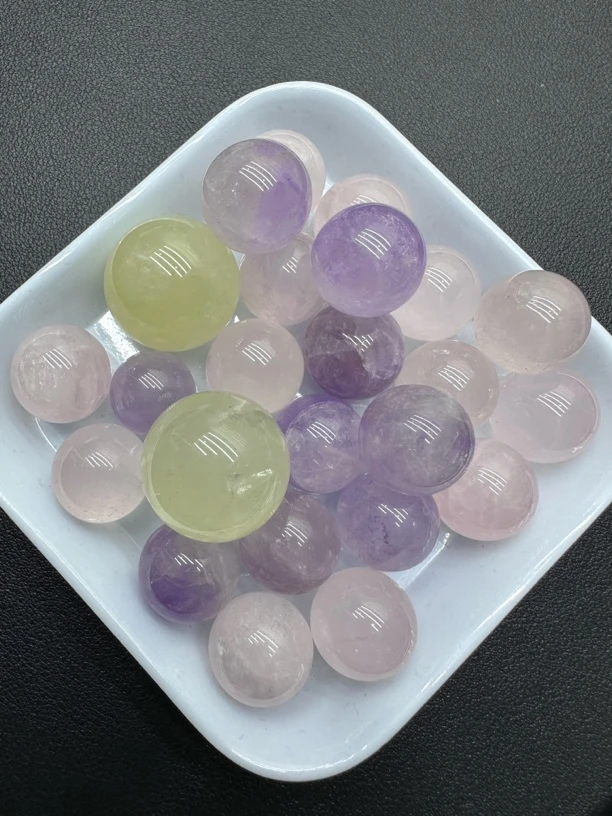 天然水晶球福利盘多彩水晶球230g