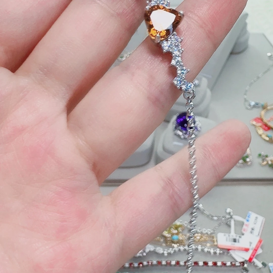 925银合成碳硅石手链