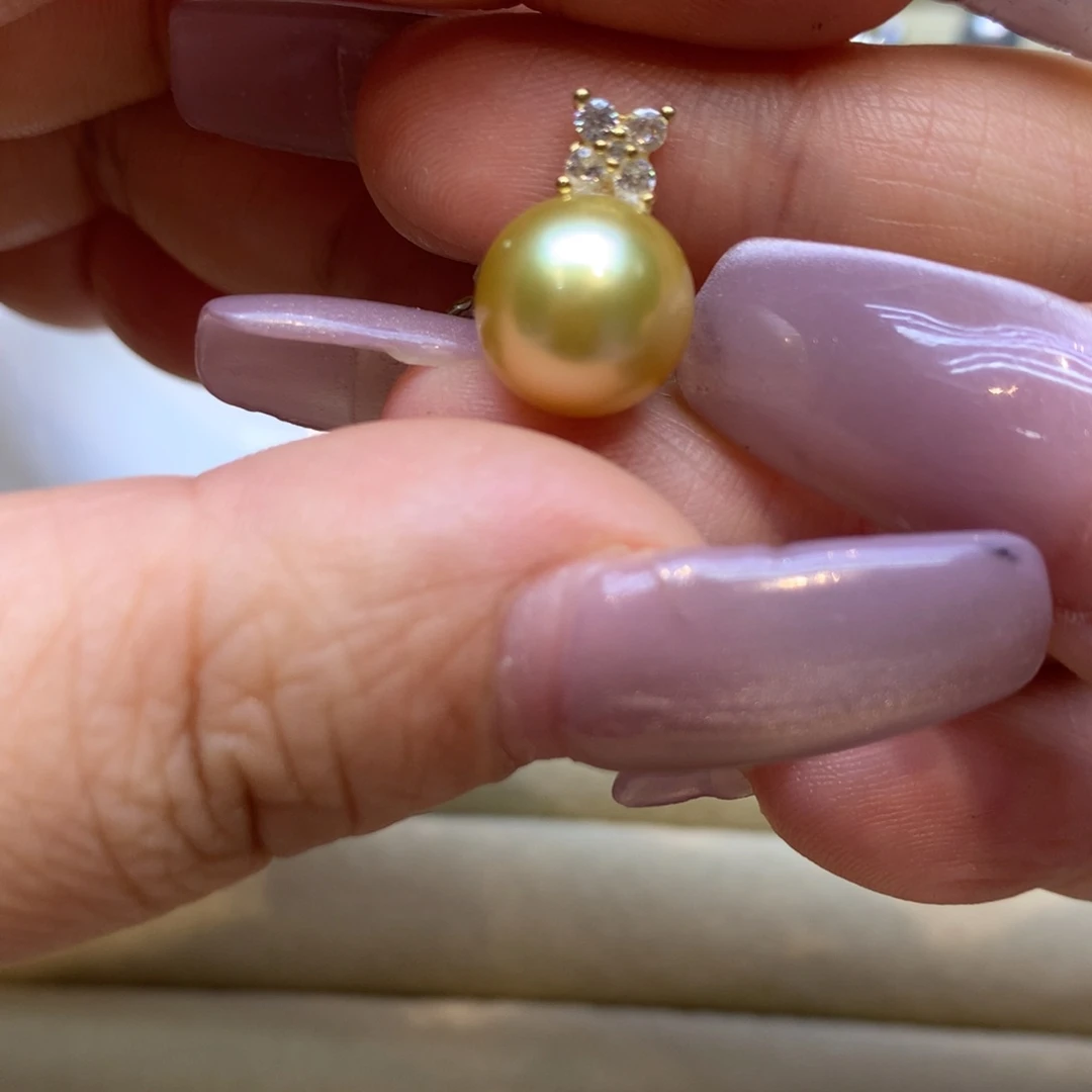 颈饰银S925镶嵌海水珍珠