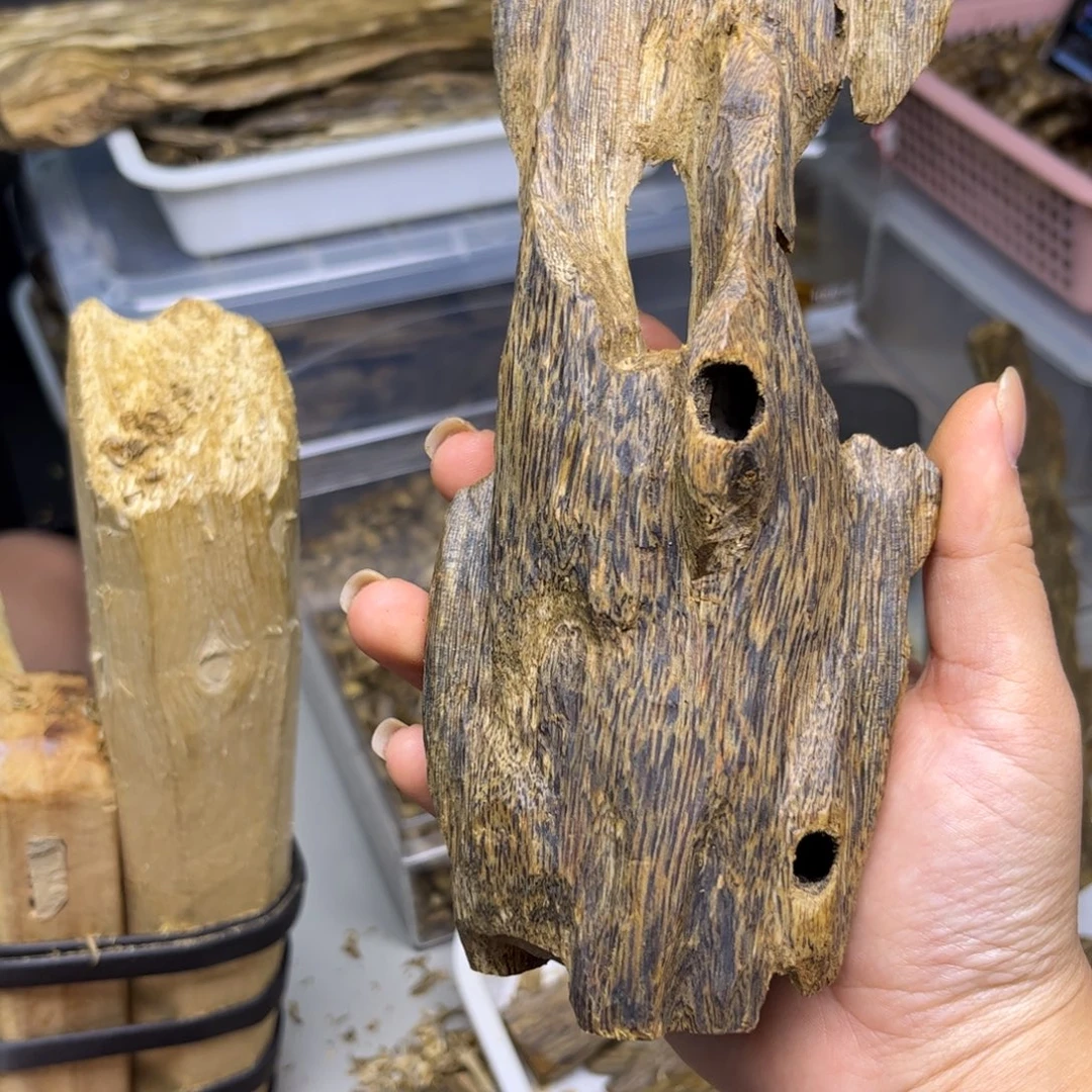 无***心沉香碎屑沉香奇楠沉香熏香黑珍珠111克