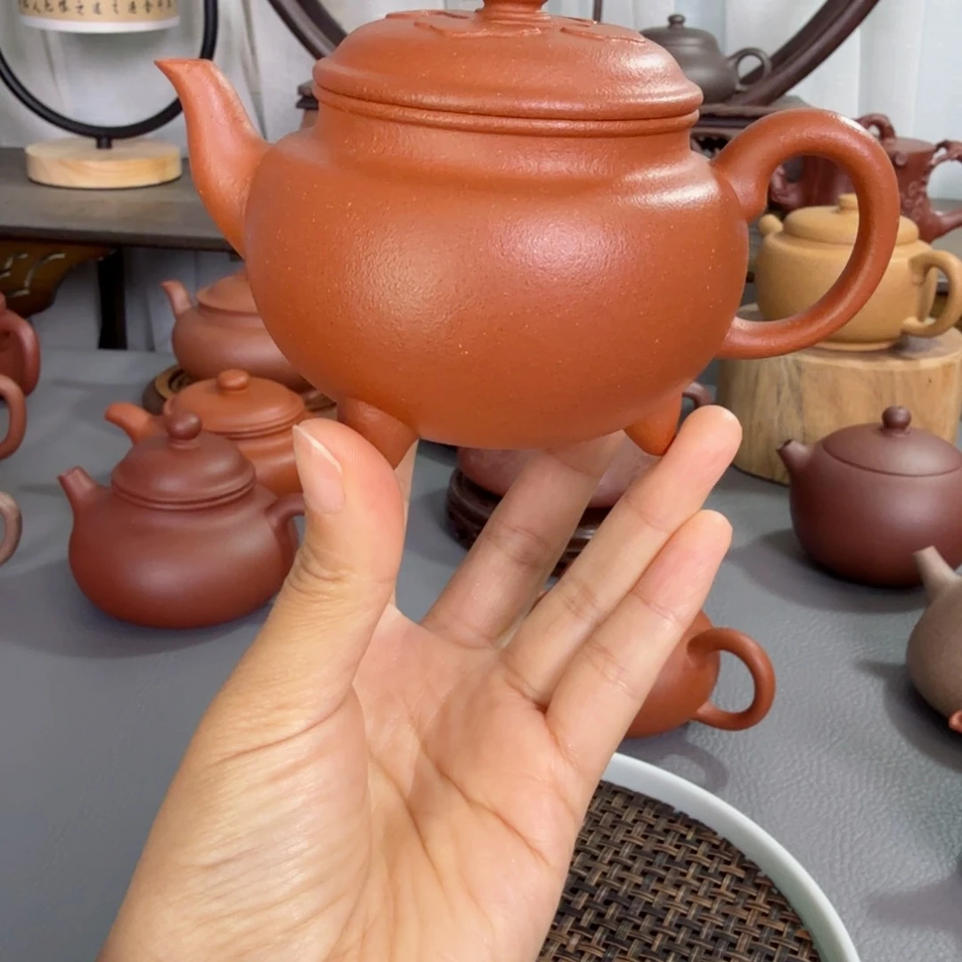 紫砂茶壶得**茶紫砂壶190红降坡大彬如意