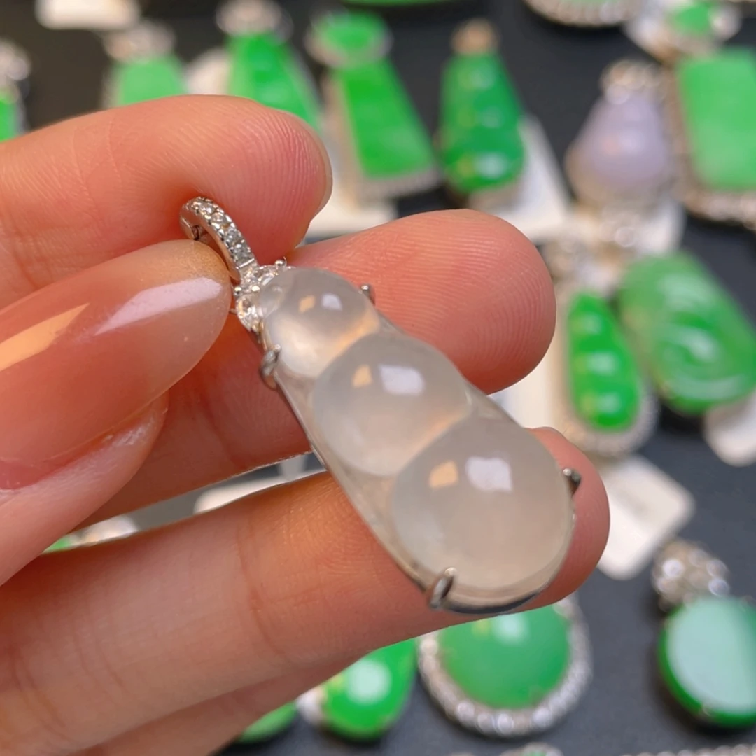 翡翠银S925镶嵌颈饰