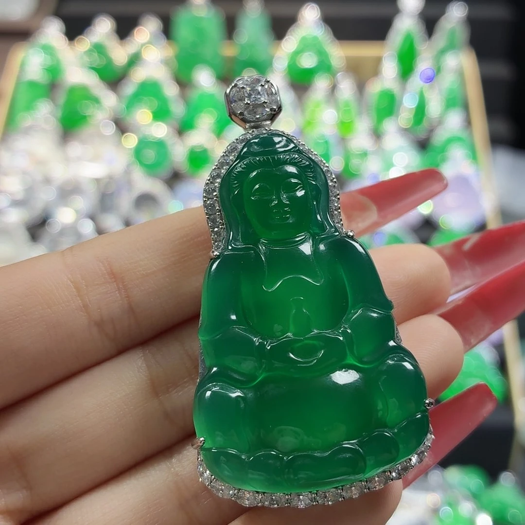 玛瑙/玉髓颈饰银S925镶嵌