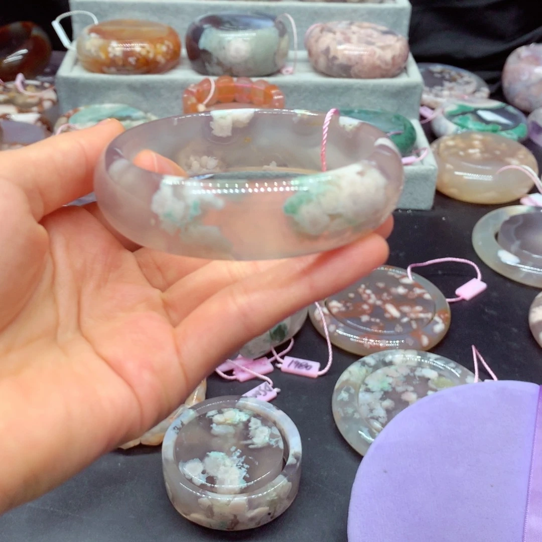 手镯玛瑙/玉髓未镶嵌子*2