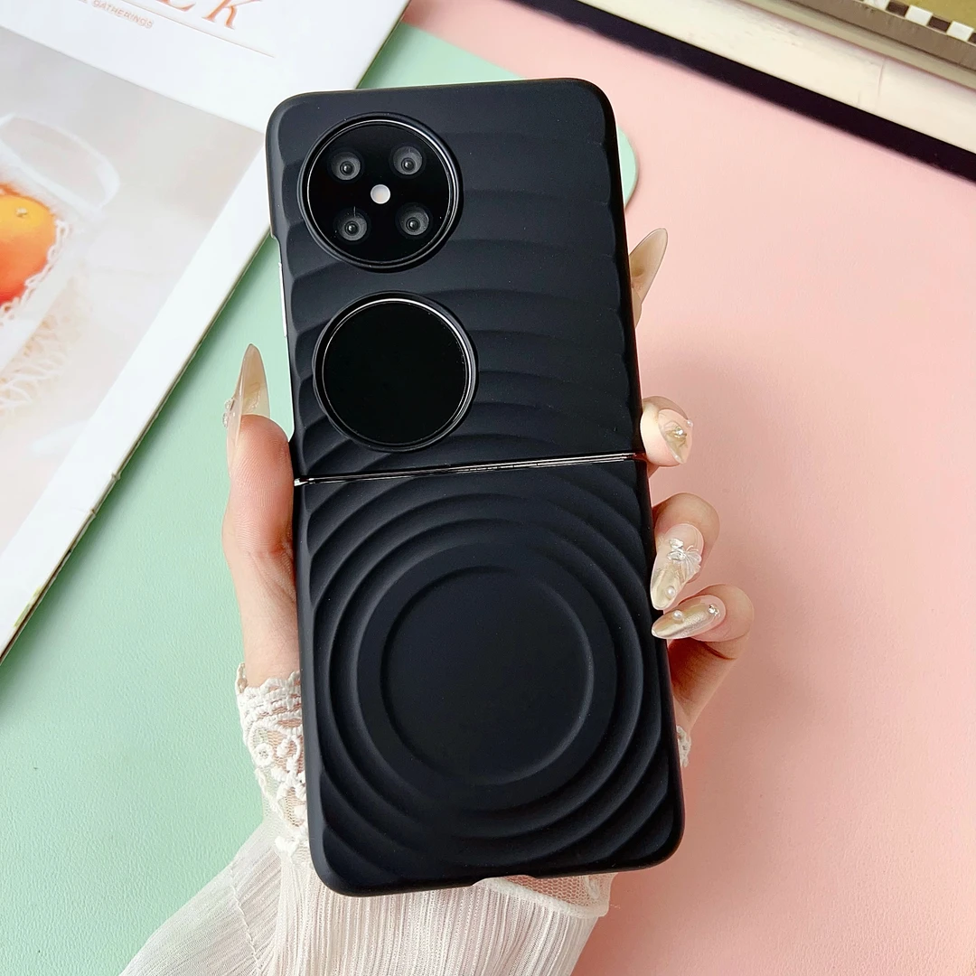 适用华为pocket2手机壳创意ins波漾磁吸新款肤感磨砂高级女款防摔