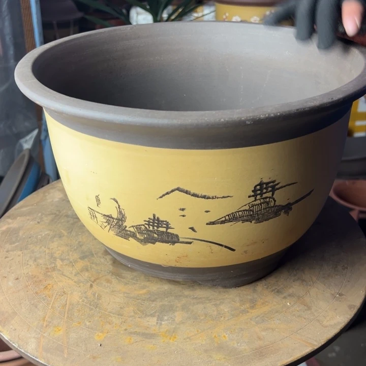 紫砂宜兴紫砂花盆T002大