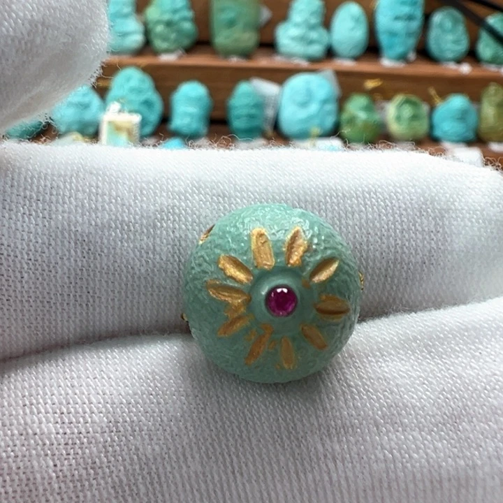 绿松石未镶嵌圆珠13mm