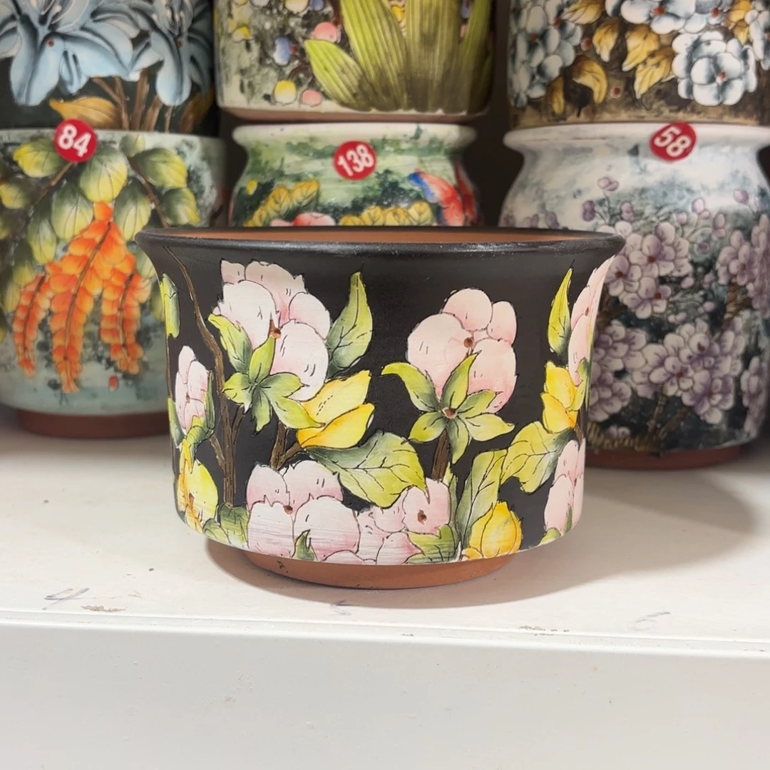 小***琪景德镇手绘花盆陶瓷