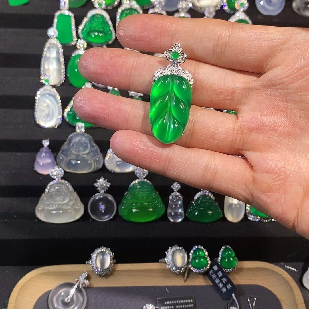 银S925镶嵌吊坠玛瑙/玉髓