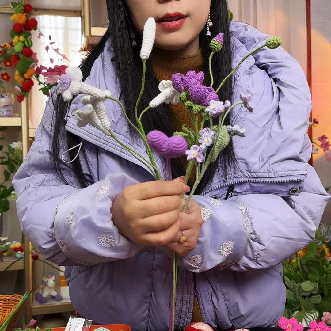 手工钩织设计花束