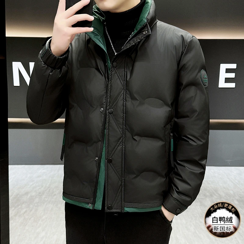 男士羽绒服短款时尚休闲潮流修身保暖帅气冬季韩版立领25年新款
