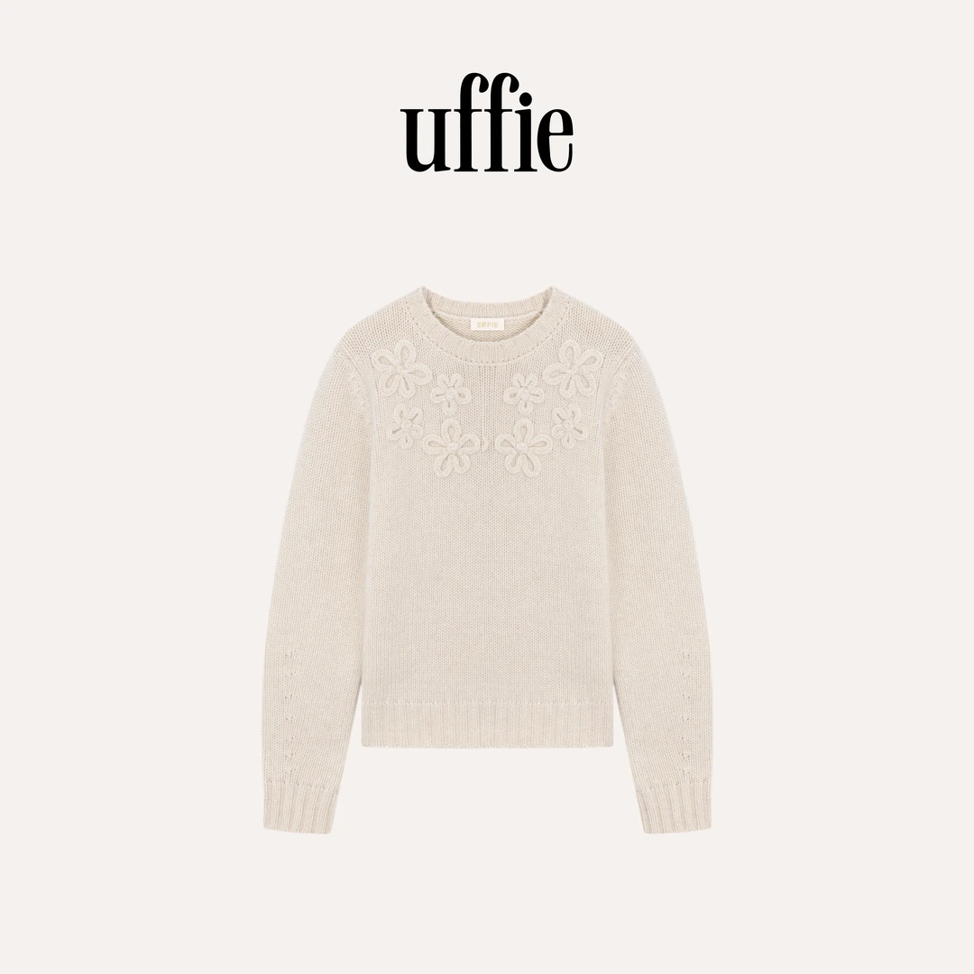 UFFIE于绘 山羊绒盘绣针织毛衣