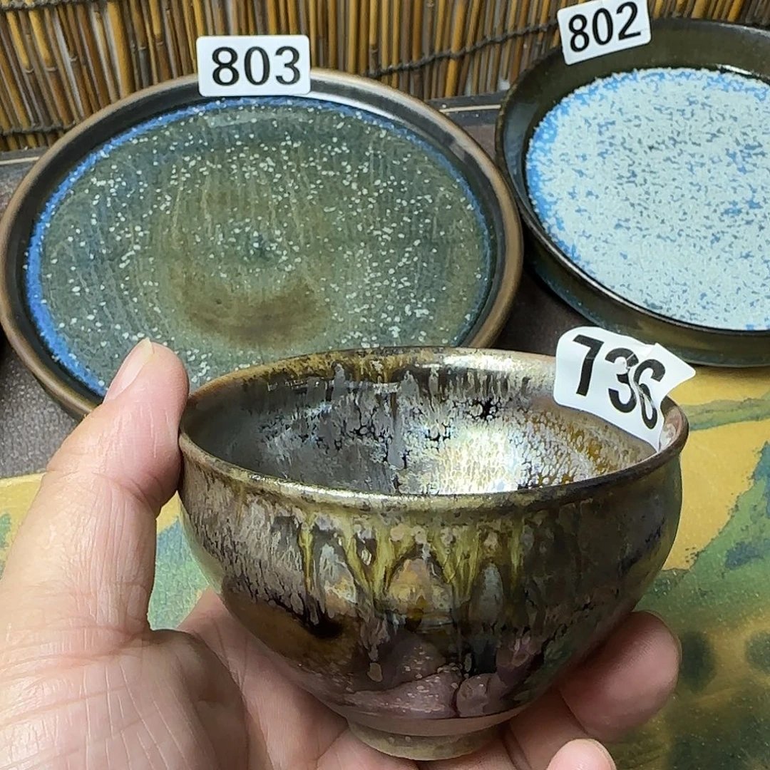 茶盏建盏杯主人杯龙窑柴烧瑕疵瑕疵