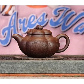 景壶祥 紫砂壶 上合桃 紫泥 200cc B-260103692