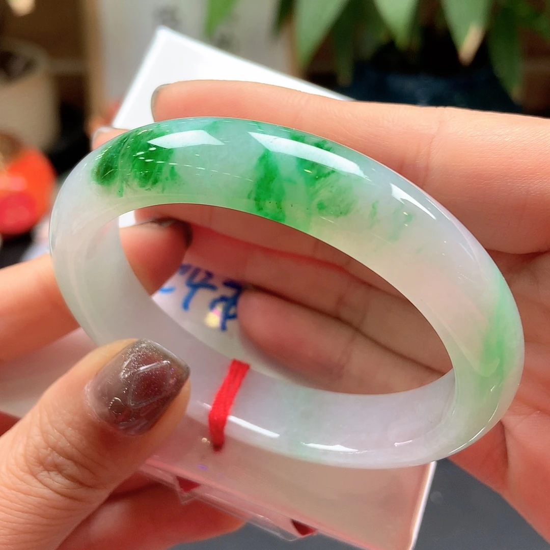 翡翠未镶嵌手镯55号53贵妃