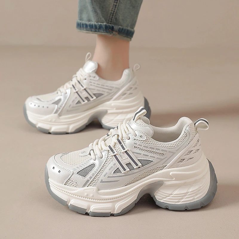 MAGUBA/玛古芭厚底女款老爹鞋春季厚底增高女鞋显脚小轻便休闲鞋