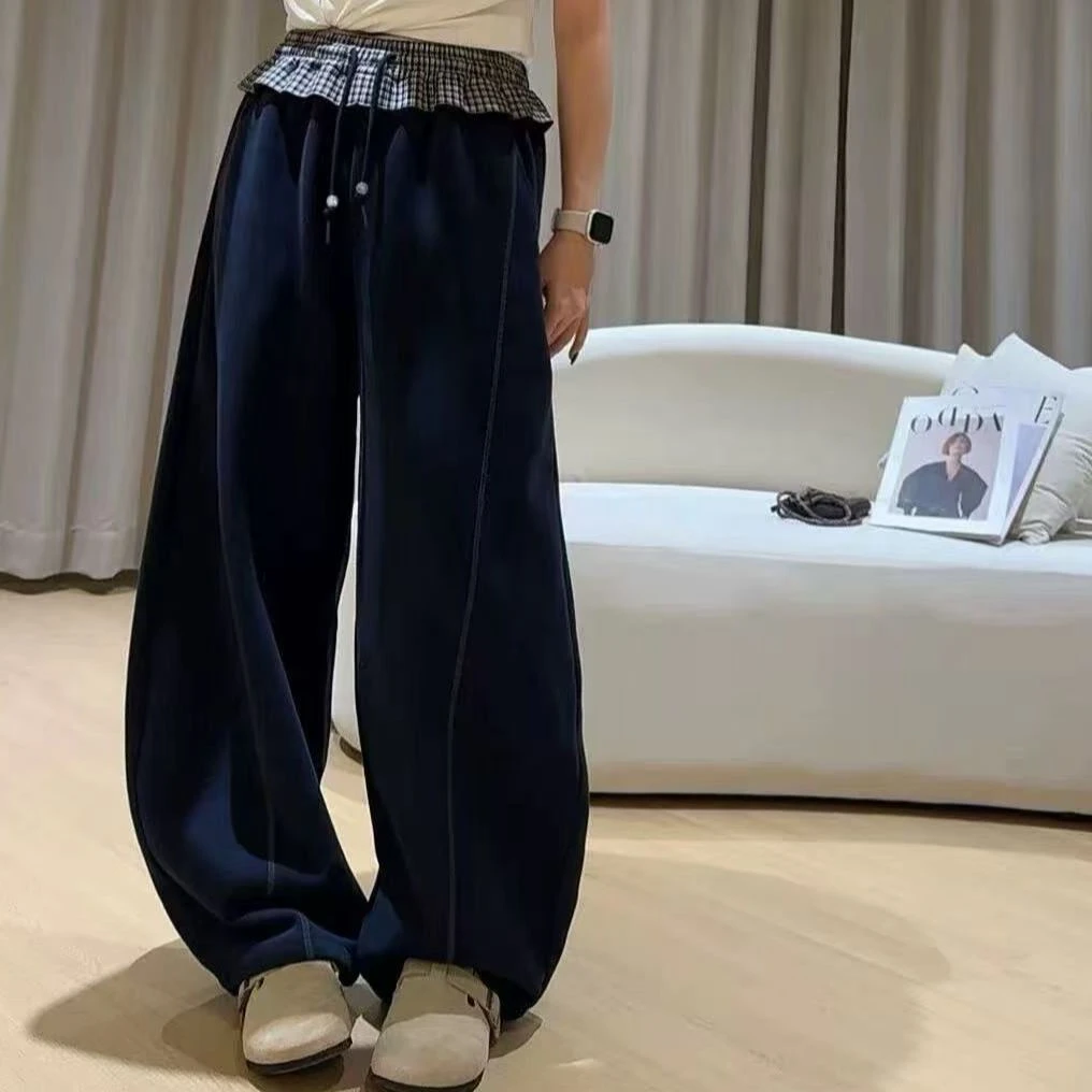 W0853儿童格纹休闲卫裤