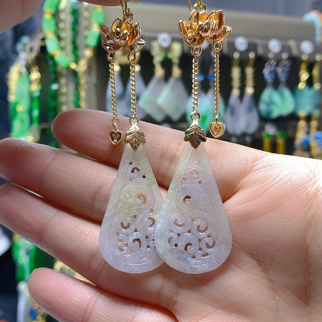 未镶嵌翡翠耳饰翡翠