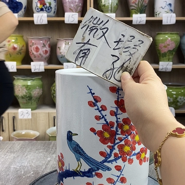 摆件15xc景德镇陶瓷花盆