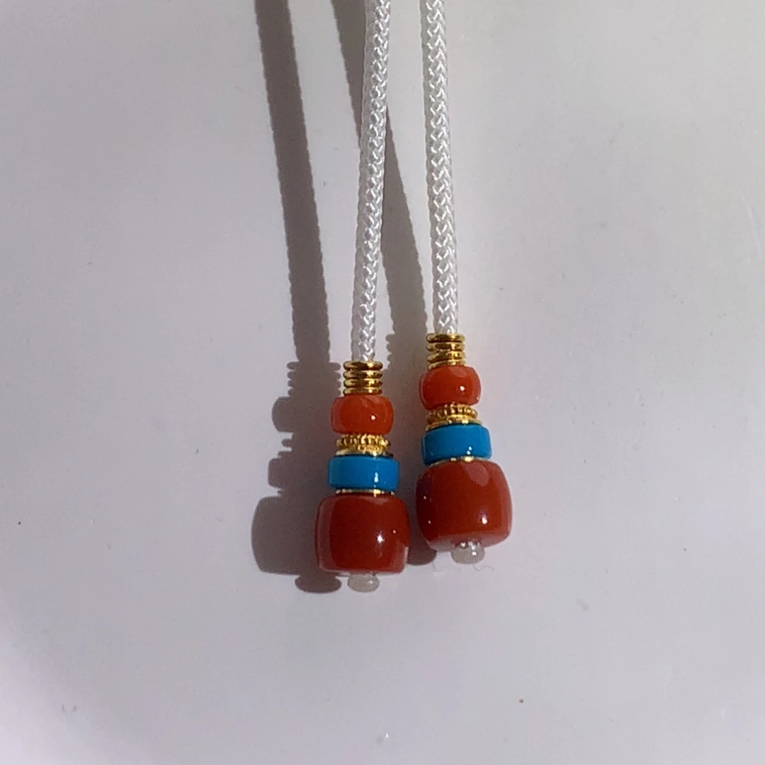 18K金镶嵌绿松石精品弟子珠