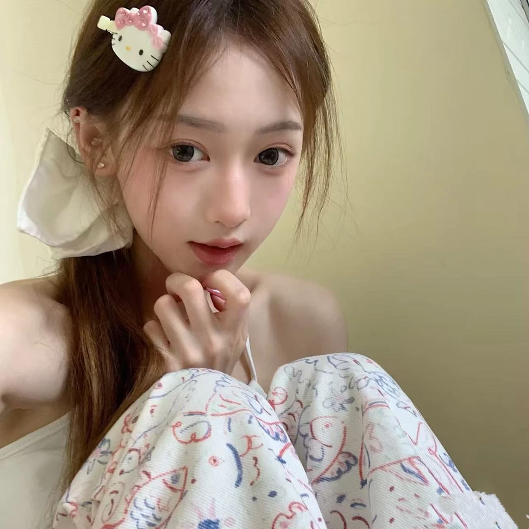 可爱少女心带钻卡通kt猫美乐蒂无痕鸭嘴夹刘海侧边发卡百搭头饰