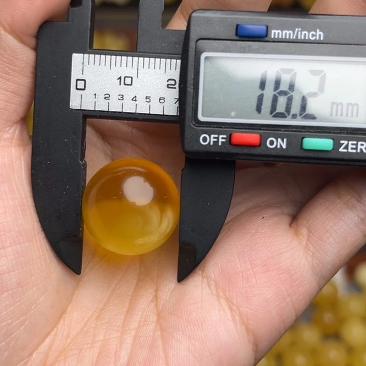 松***韵蜜蜡未镶嵌珠宝奇石微瑕放漏聚宝盆圆珠