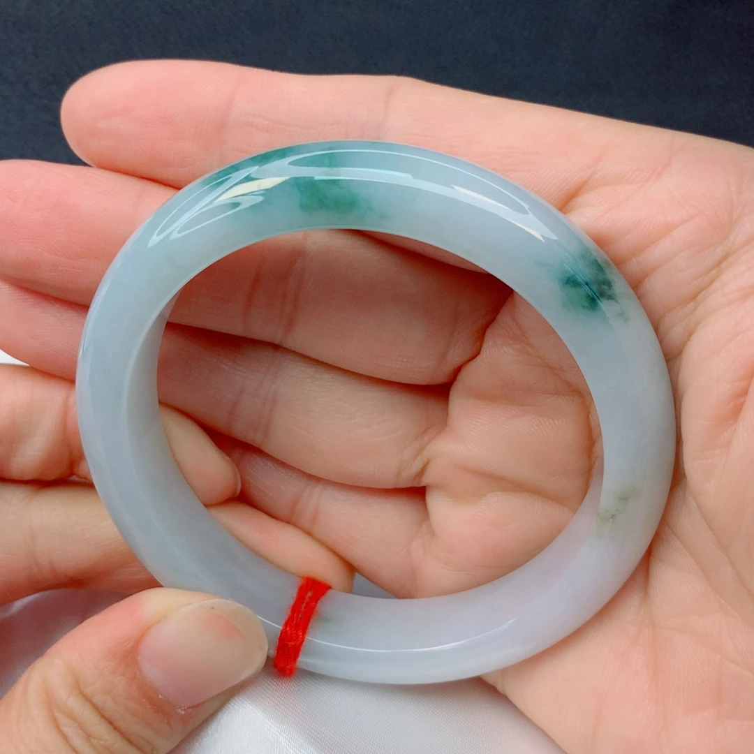 翡翠未镶嵌手镯55圈