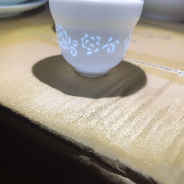 瓷片葫芦玲珑主人杯两个，包邮