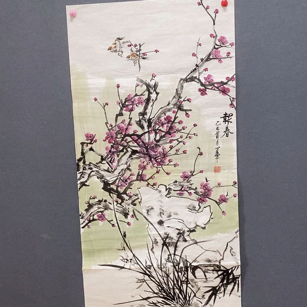 国画50/100段莲军手绘画心