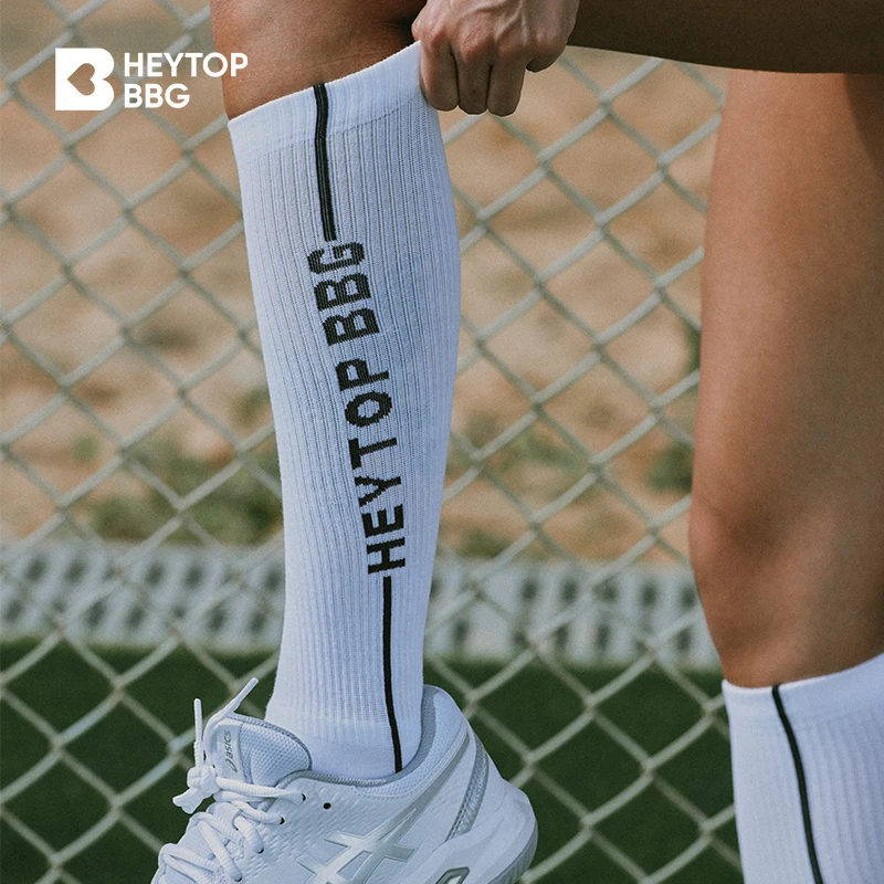 heytopbbg2025春夏运动休闲健身瑜伽网球弹力袜子女长筒袜子-071