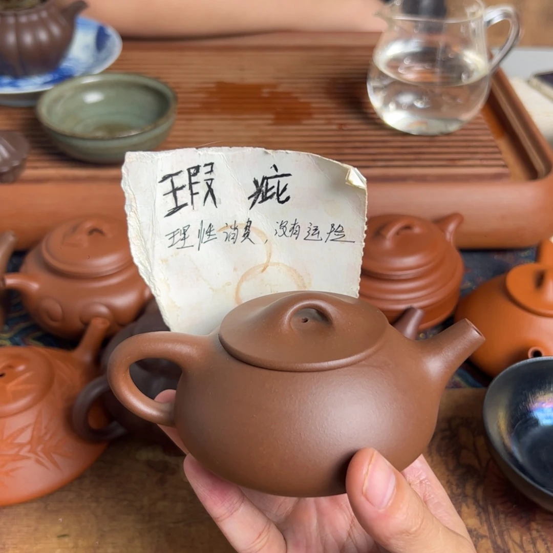 茶壶紫砂半手工 微瑕 紫泥 景舟石瓢 180cc