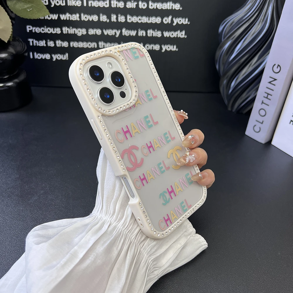 适用苹果16promax手机壳Iphone15镶钻14小香风新款13透明12潮牌11