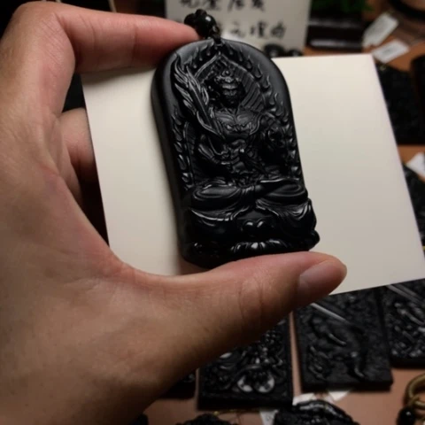 八*天然缅甸a货钢琴黑挂件