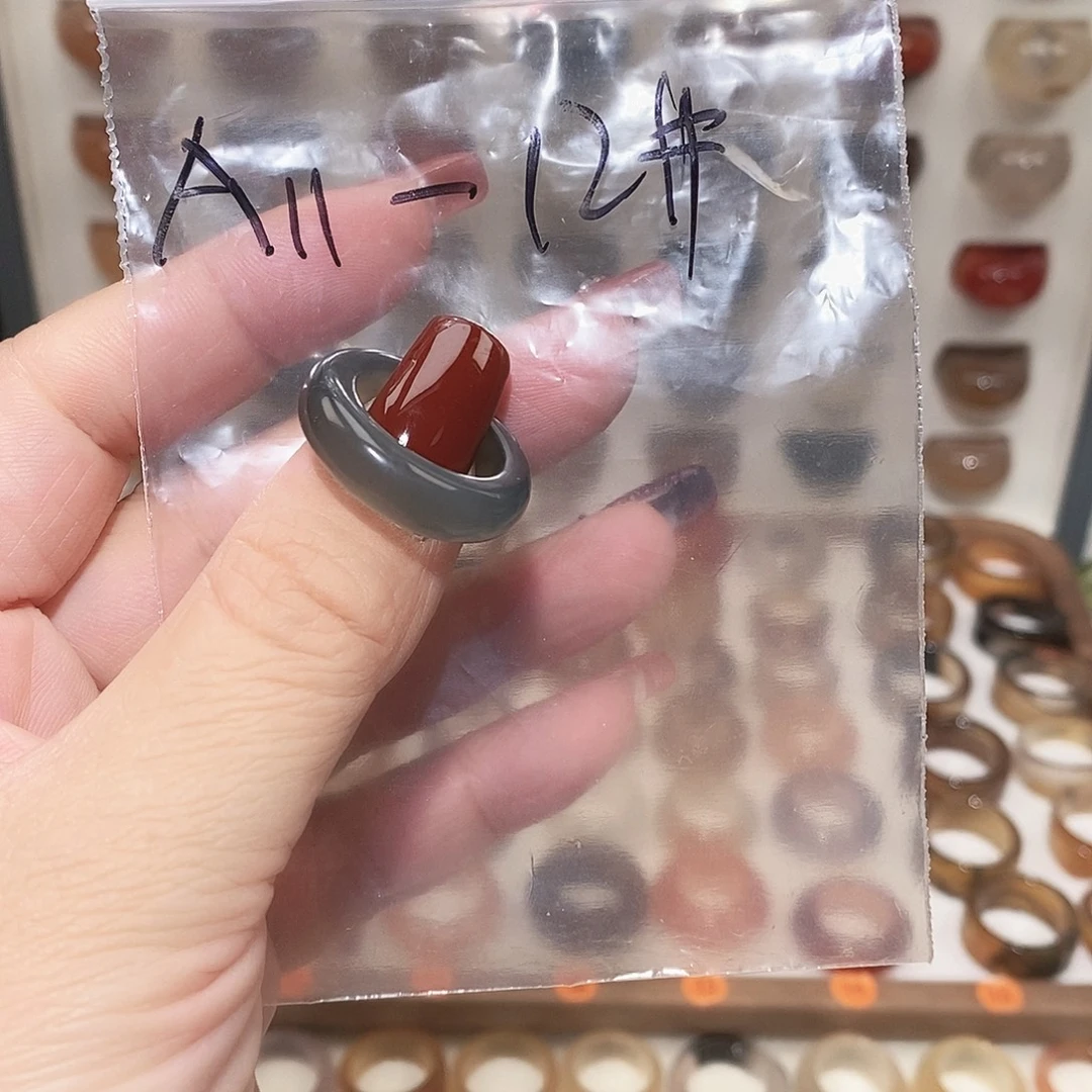 玛瑙/玉髓未镶嵌戒指岫玉福利款不退换