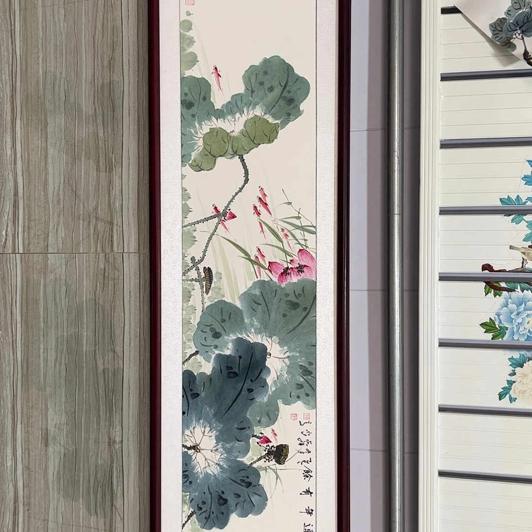 国画书画作品带框163×48