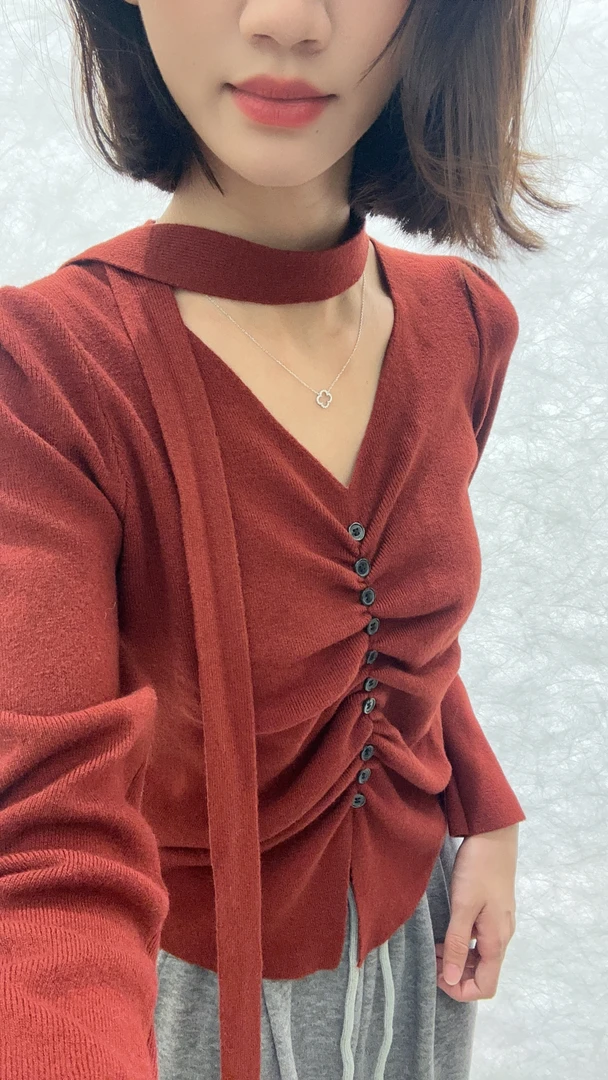 秋款新款丝绒飘带上衣时尚百搭女士款