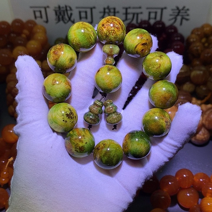 松木（琥珀木）手串/手链2.0 水墨丹青高货