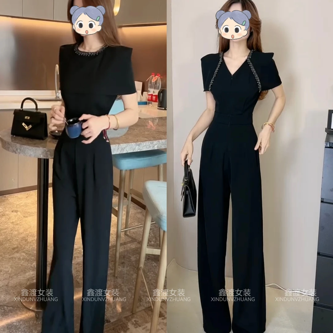 2025夏季新款时尚显瘦气质女士网红洋气连体裤百搭款D21194