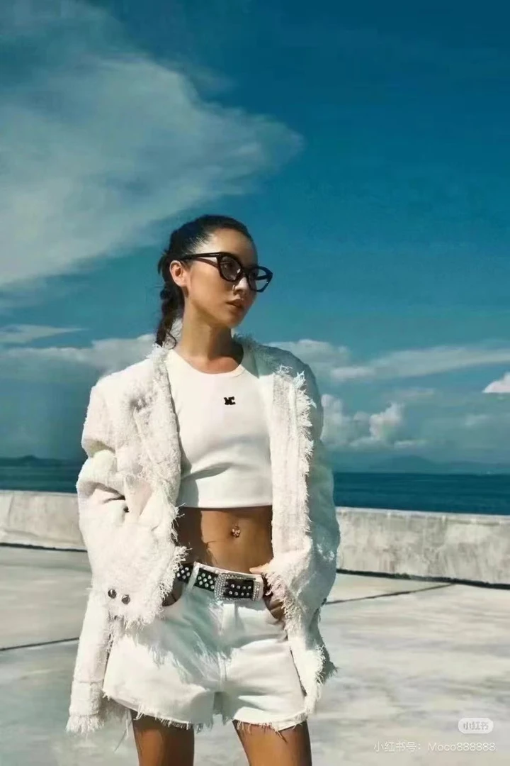 263牛仔短裤女夏季洋气高腰显瘦宽松阔腿裤流苏毛边