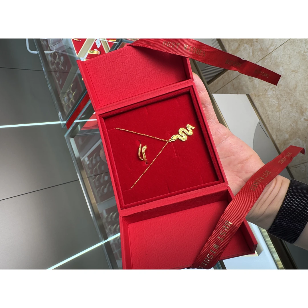 吊坠925银 蛇年套装小蛇戒灵蛇套链组合气质 百搭简约 时尚