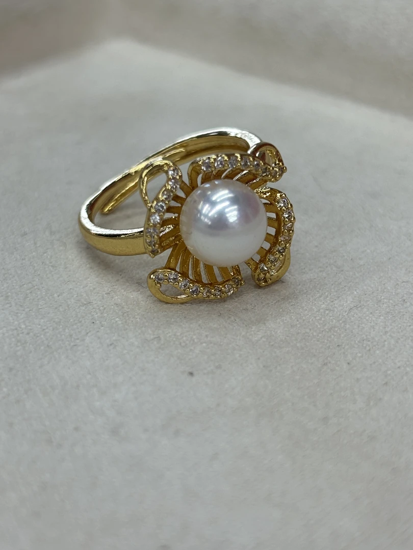 743.天然珍珠戒指