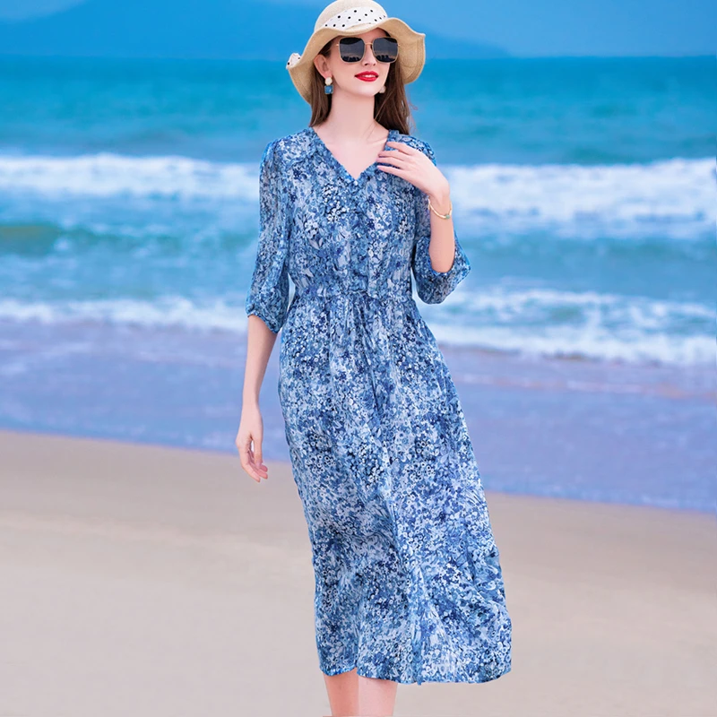 女装连衣裙桑蚕丝夏季气质时尚连衣裙682