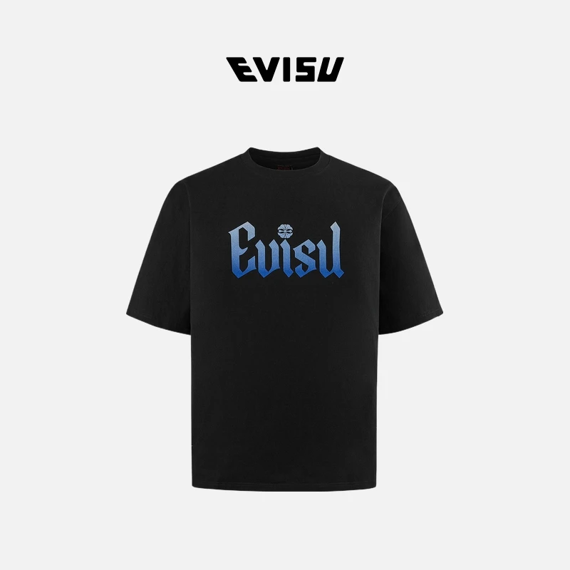 EVISU福神 25夏季新款季商标印花纯棉圆领T恤2ESHTU5TS7058UXCT