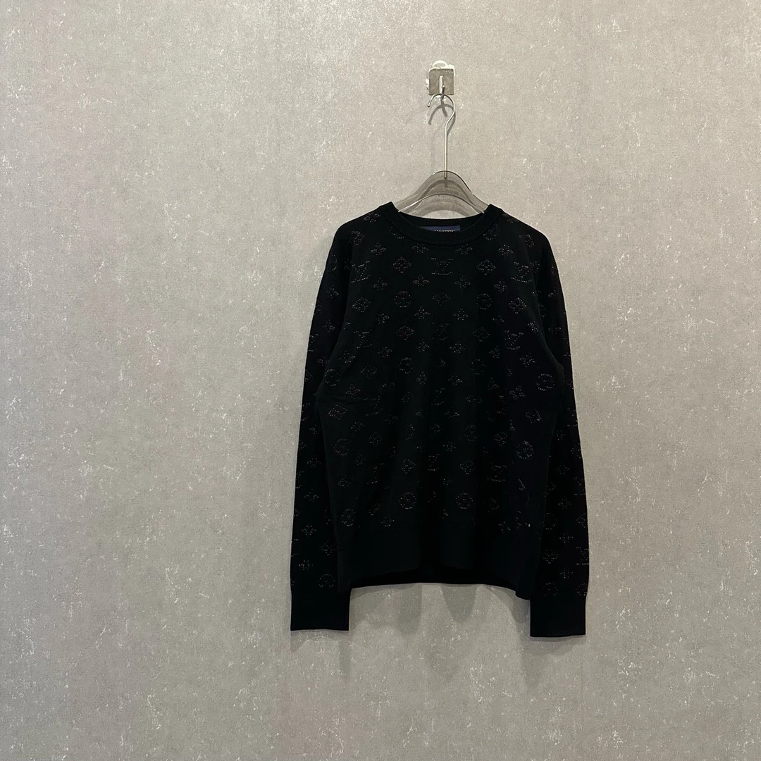 99新 LouisVuitton/路易威登 纯色印花抽针圆领衫  S码/003371