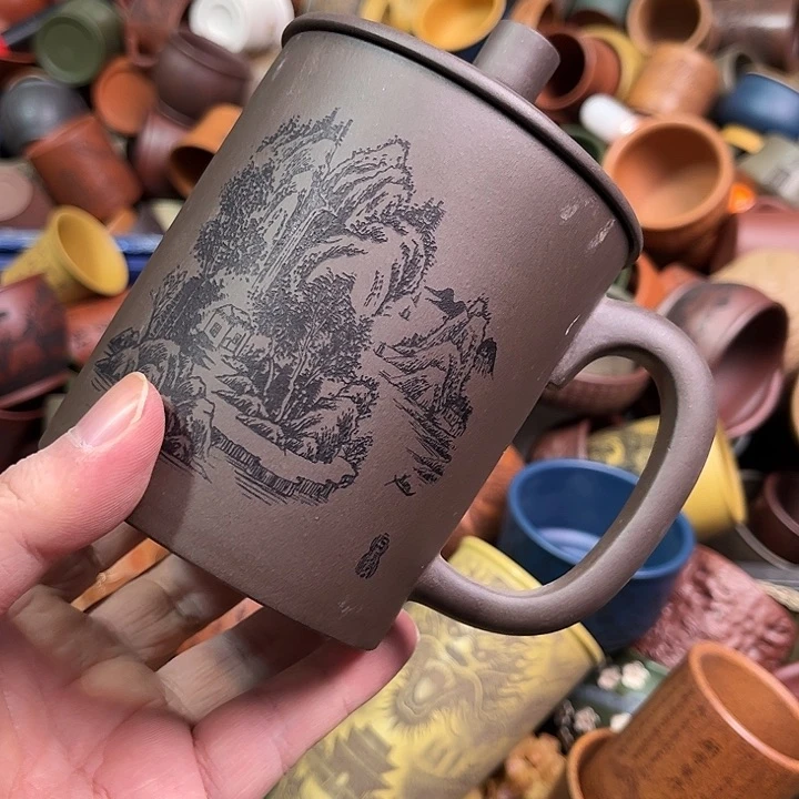 紫砂茶杯全手工紫砂主人杯